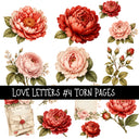 Love Letters Torn Pages UV DTF Decal sheets 5 designs available