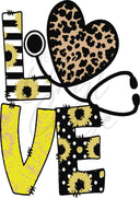 Love Sunflower Nurse UV DTF Decal