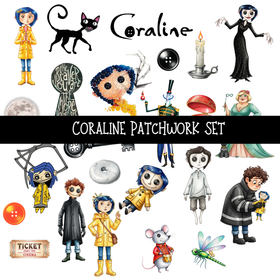 Coraline Doodle Patchwork Set