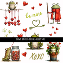 Love Frogs - UV DTF Decal sheets