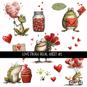 Love Frogs - UV DTF Decal sheets