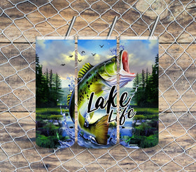 Lake Life Fishing Vinyl Tumbler Wraps