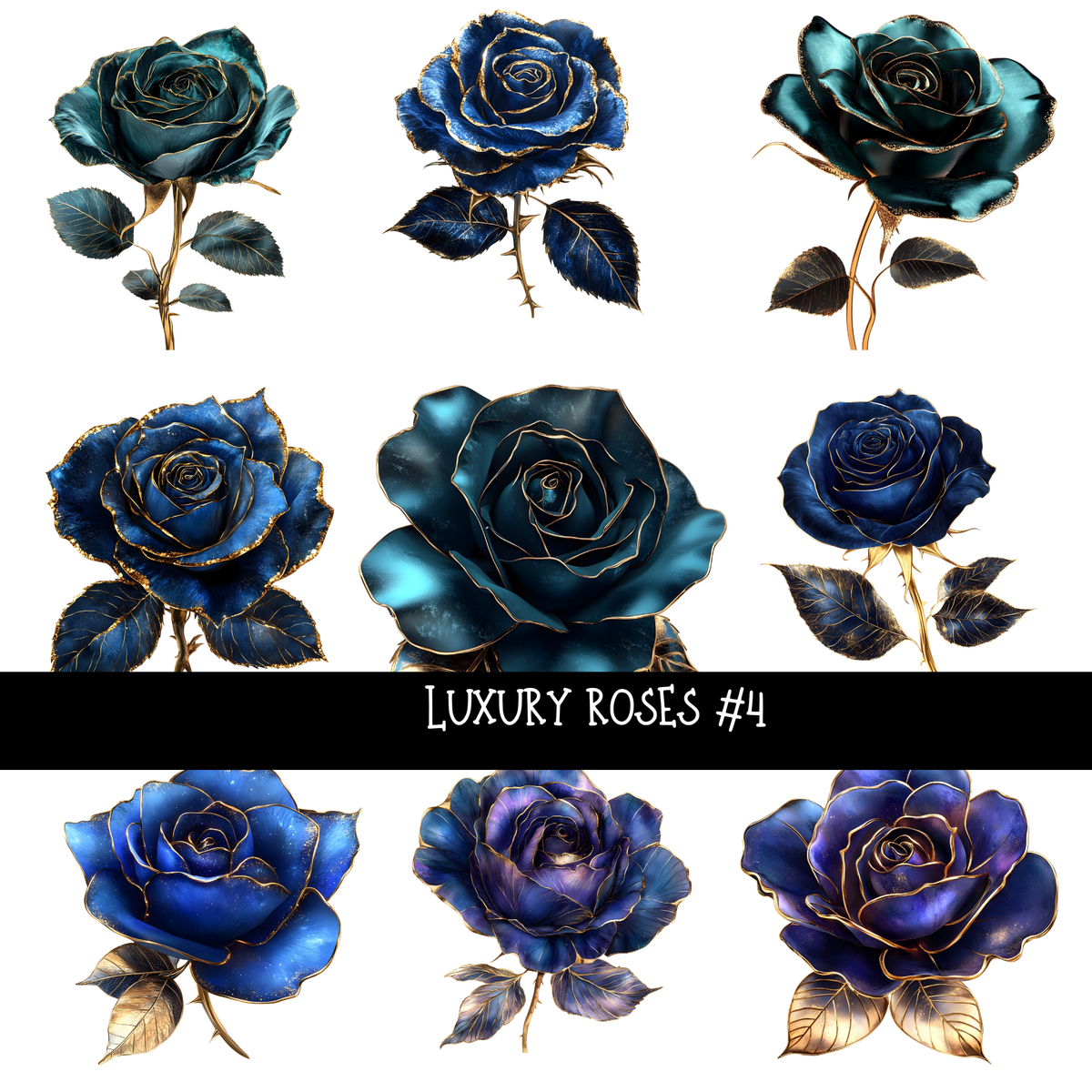 Luxury Roses - UV DTF Decal sheets