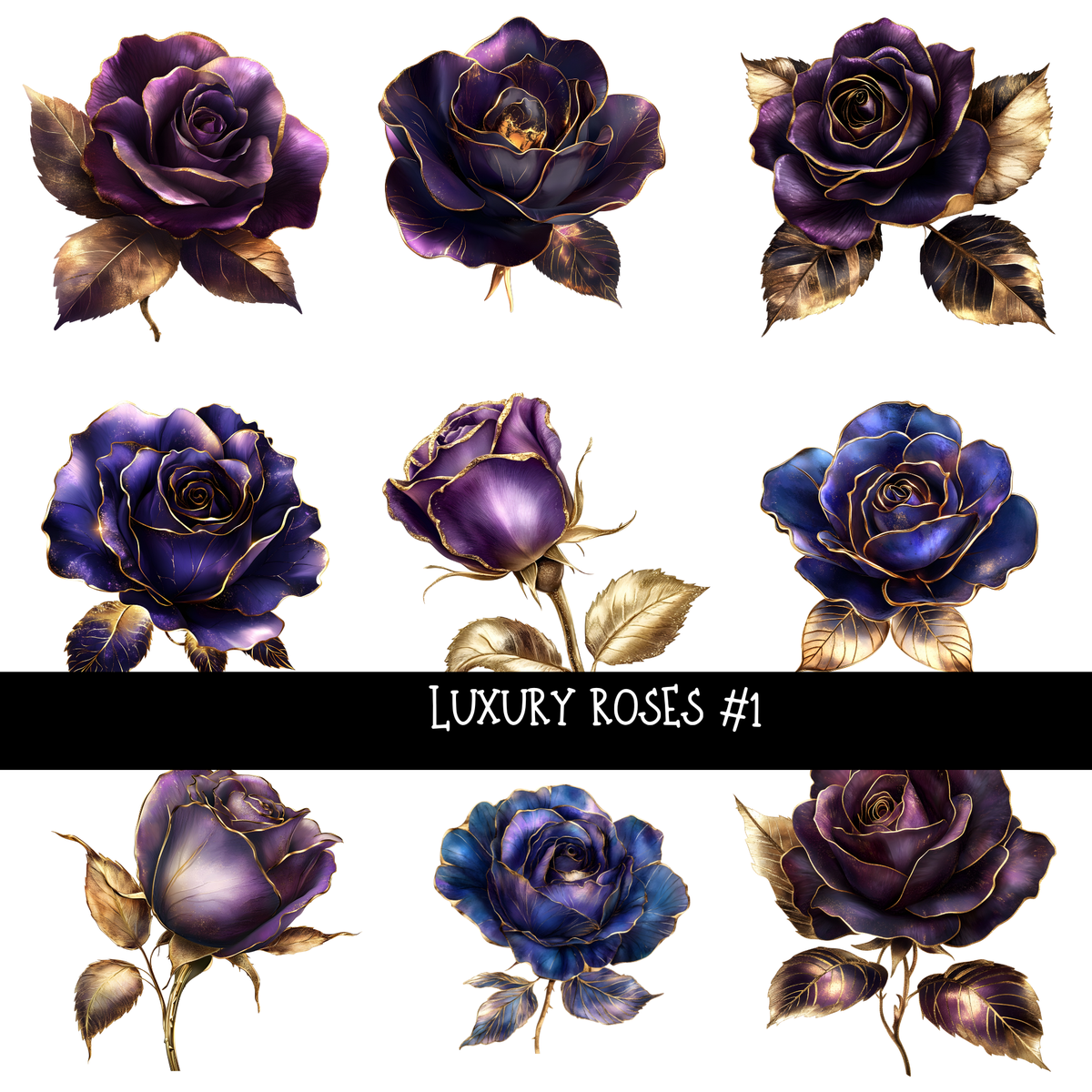 Luxury Roses - UV DTF Decal sheets