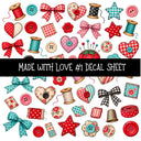 Made with love UV DTF Decal sheets 11 Designs available