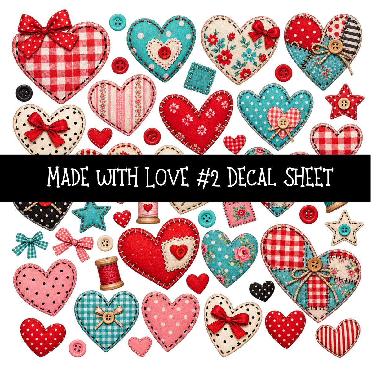 Made with love UV DTF Decal sheets 11 Designs available
