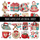 Made with love UV DTF Decal sheets 11 Designs available