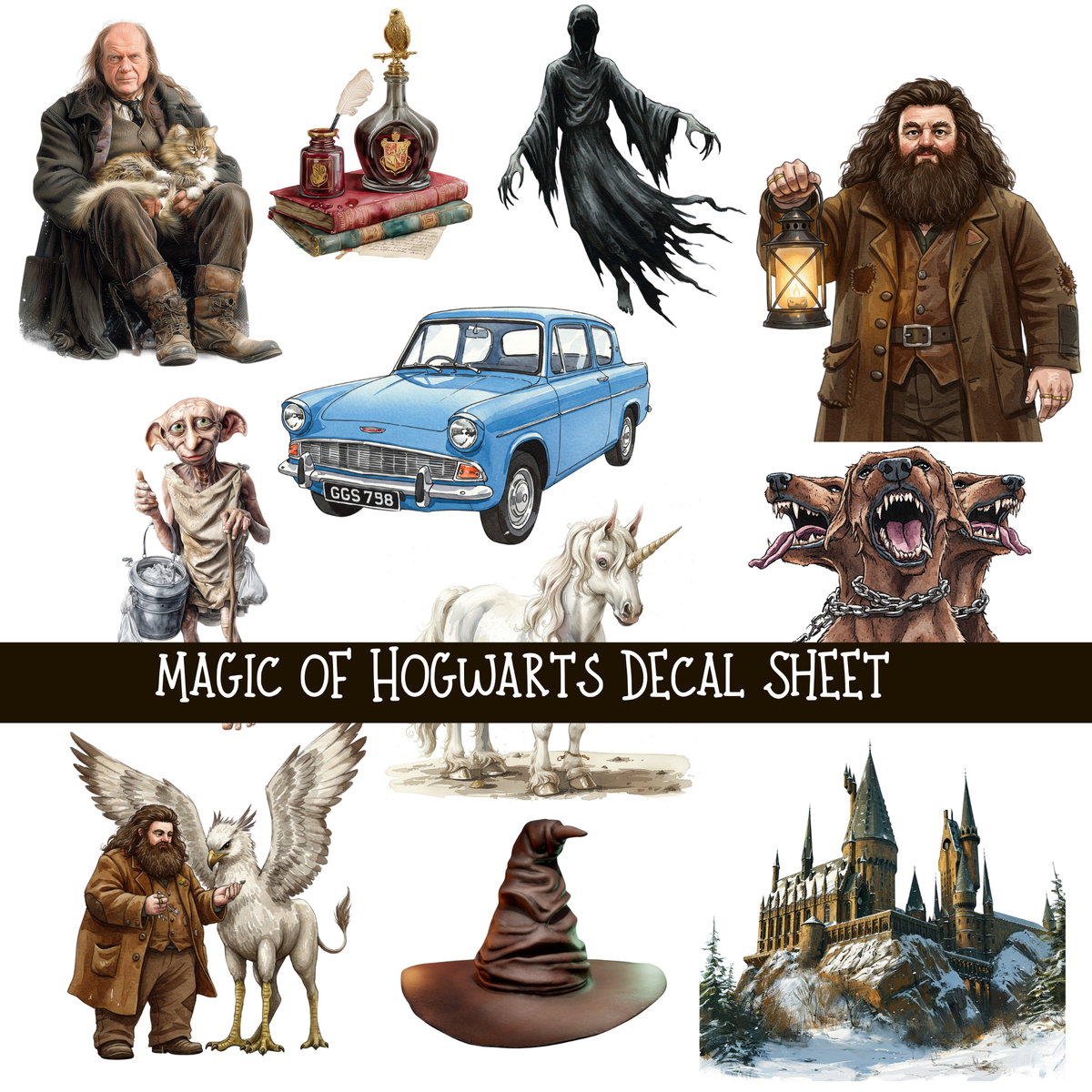 World of Hogwarts Collection UV Decal sheets 9 to choose from
