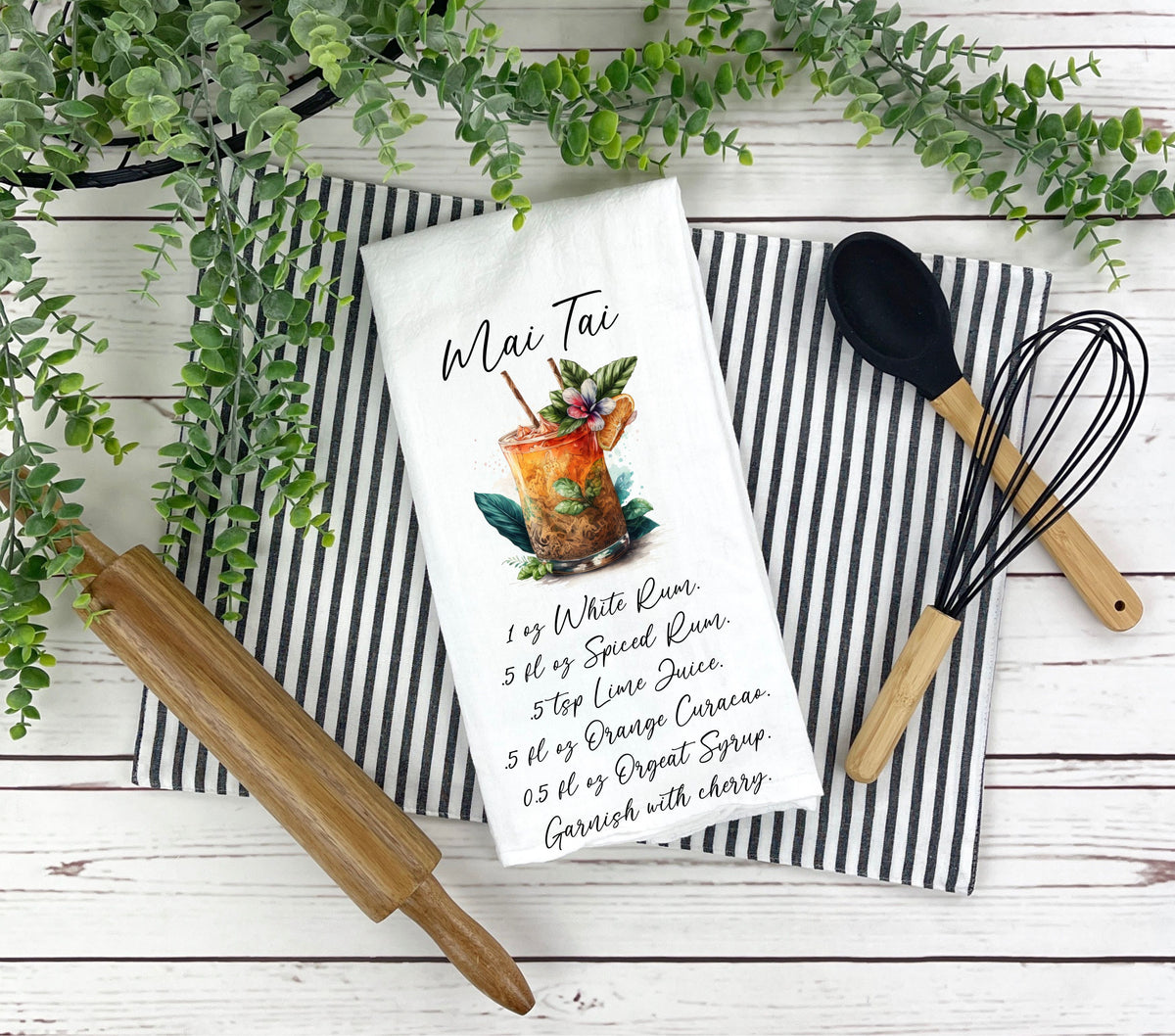 Cocktail Recipe DTF towel Transfer 5 inches wide- 20 Designs