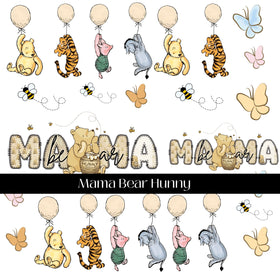 Mama Bear Hunny UV DTF Decal Sheet