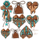 Mama and Mini Western Decal Sheet UV DTF Decal accent Sheet 10x10