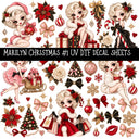 Marilyn Christmas UV DTF Decal sheets 10 Designs available