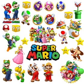 Mario UV DTF Decal accent Sheet 10x10