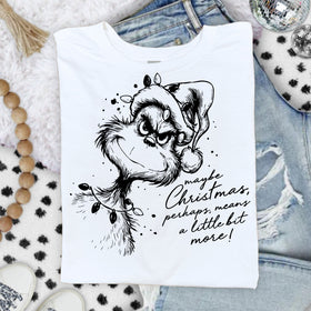 Maybe Christmas Sketch Black DTF Transfers