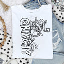 Grinchy Sketch Black DTF Transfers