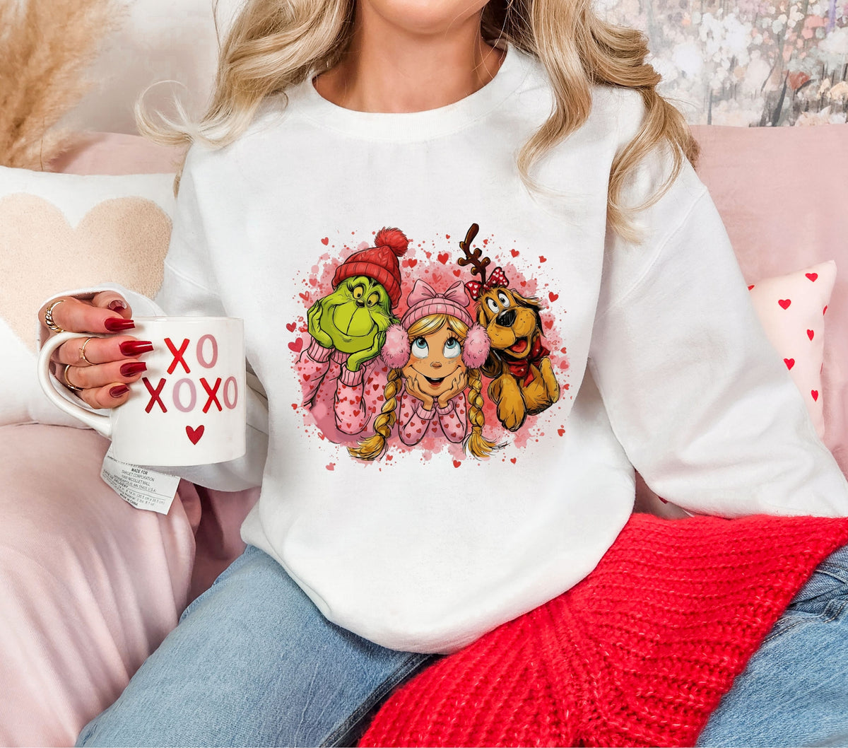 Grinch and Gang Valentine DTF Transfers