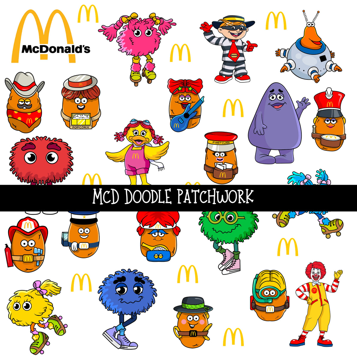 McD's Doodle Patchwork Set