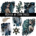 Medusa Torn Pages UV DTF Decal sheets 3 designs available