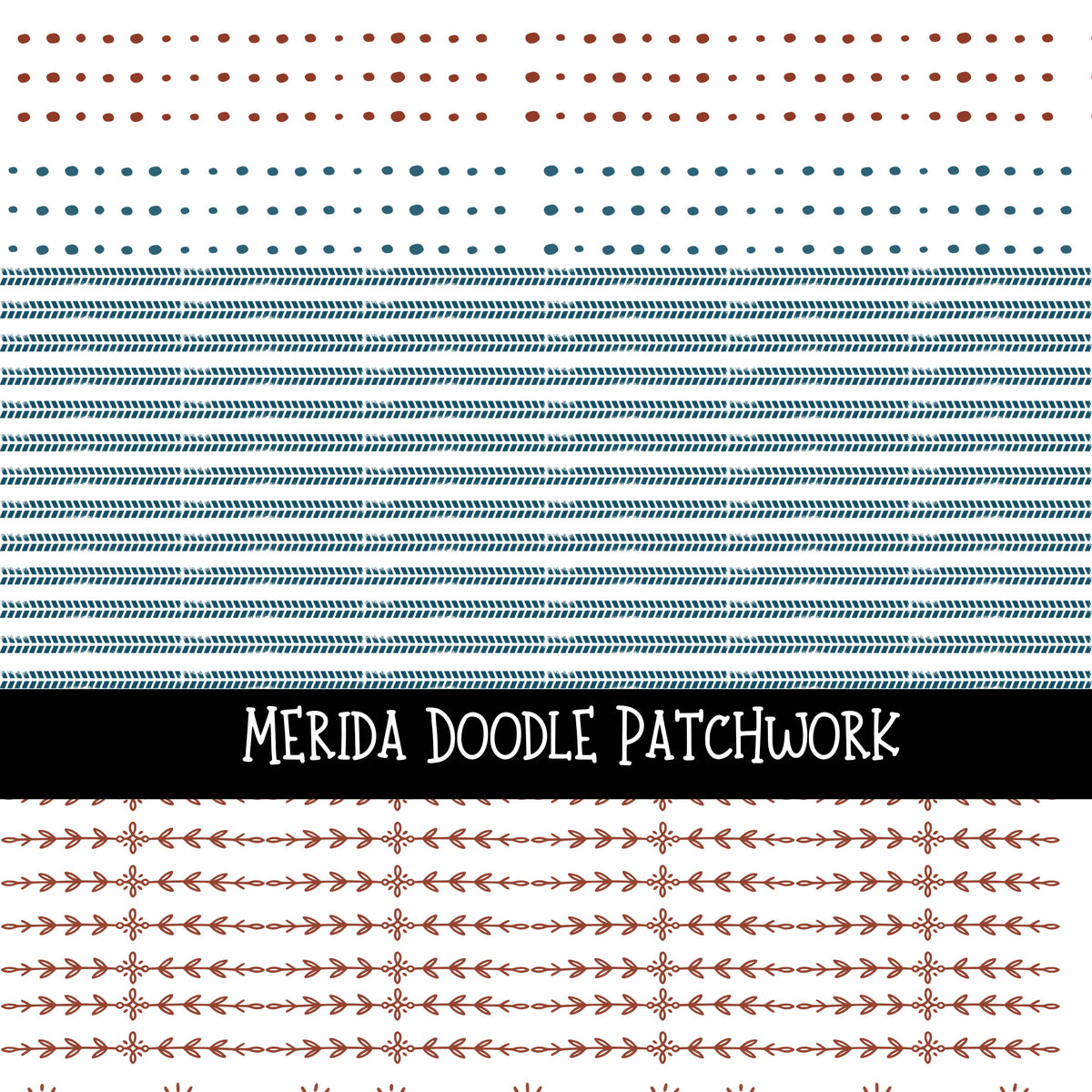 Merida UV DTF Doodle Patchwork Set