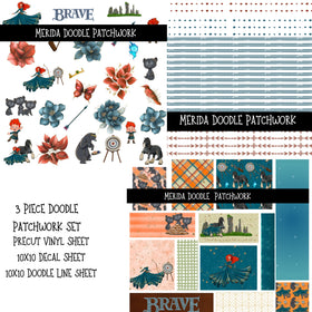 Merida UV DTF Doodle Patchwork Set