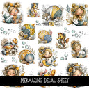Mermazing UV DTF Decal sheets