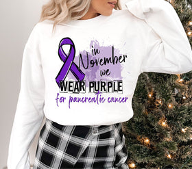 In November we wear purple DTF Transfers