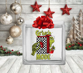 Grinch Mode switch Glass Block Decal