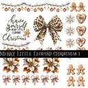 Merry Little Leopard Christmas UV DTF Decal sheet 2 Sheet Designs