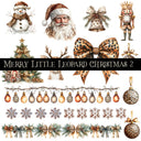 Merry Little Leopard Christmas UV DTF Decal sheet 2 Sheet Designs
