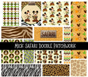 Mick Safari UV DTF Doodle Patchwork Set