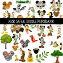 Mick Safari UV DTF Doodle Patchwork Set