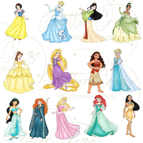 Princess UV DTF Decal Sheet