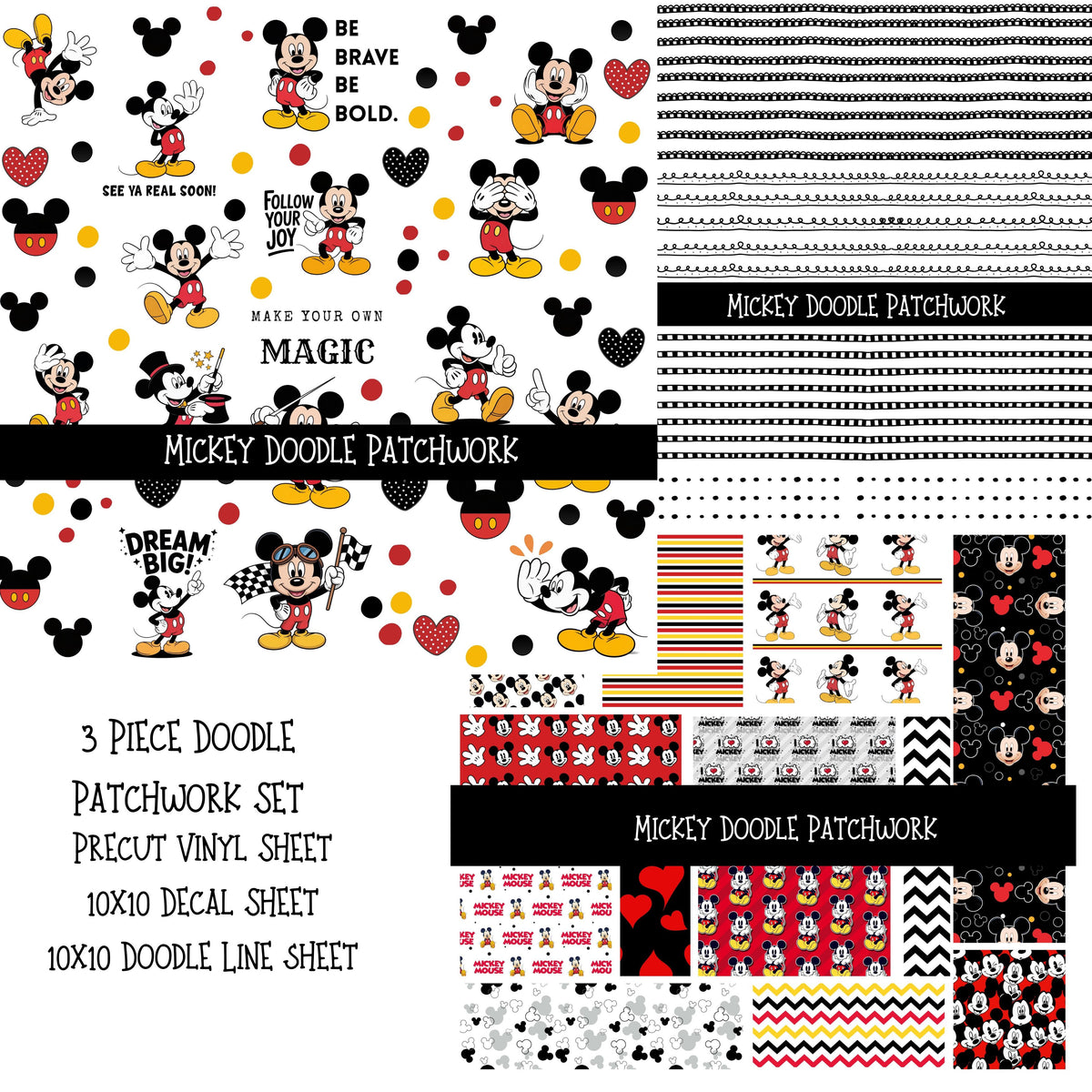 Mick Doodle Patchwork Set