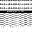 Midnight Floral Doodle Patchwork Set