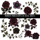 Midnight Manuscripts Torn Pages UV DTF Decal sheets 2 Designs available