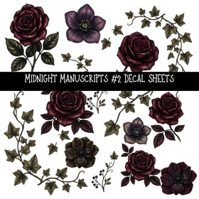 Midnight Manuscripts Torn Pages UV DTF Decal sheets 2 Designs available