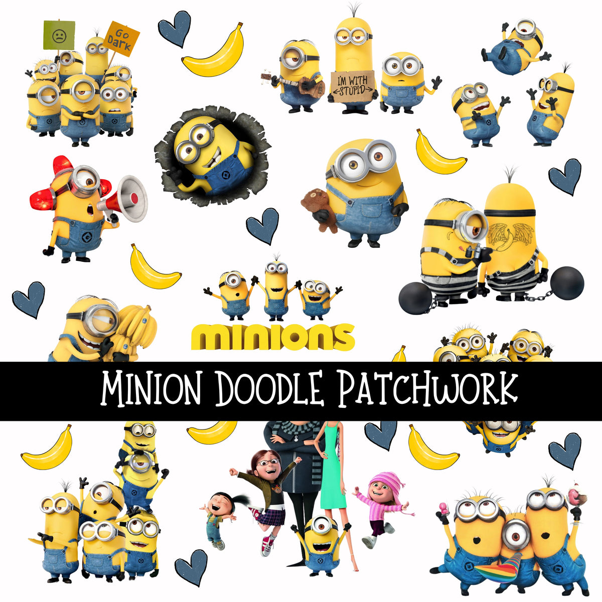 Minion Doodle Patchwork Set