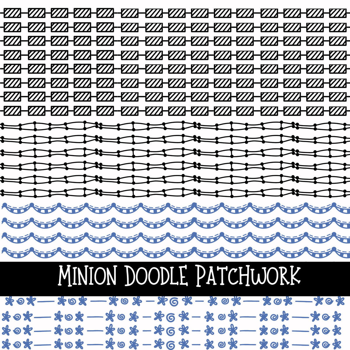 Minion Doodle Patchwork Set