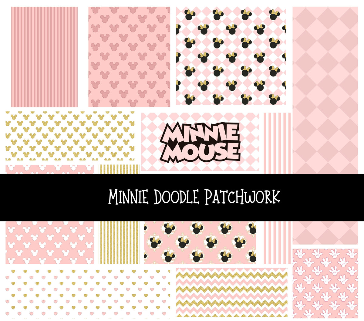 Minnie Doodle Patchwork Set