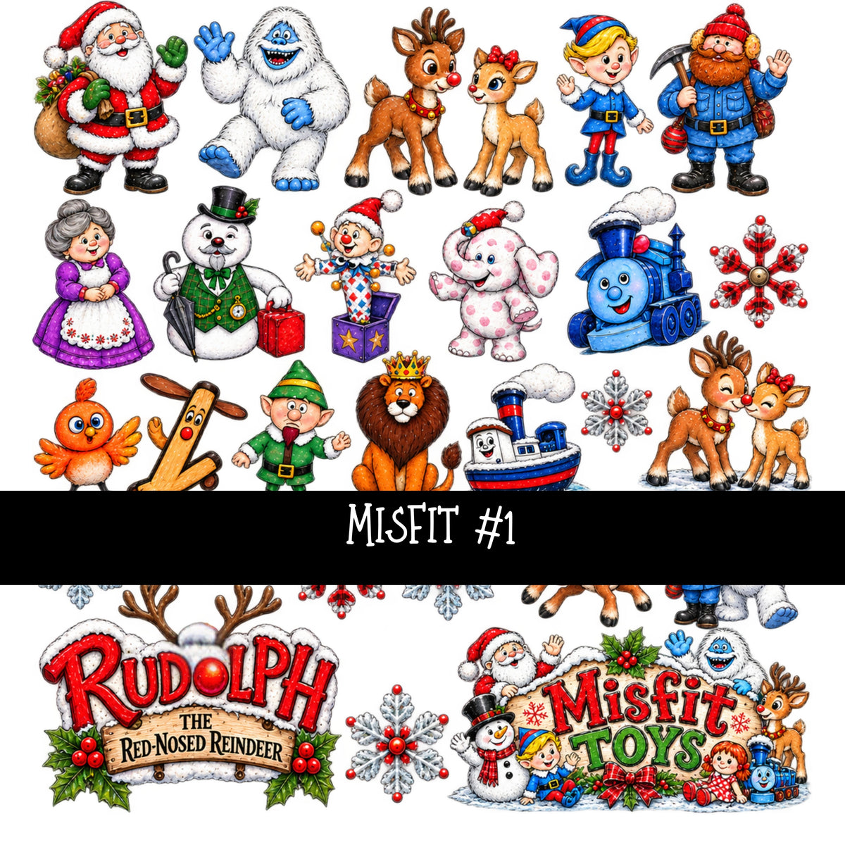 Misfit UV DTF Decal sheets 3 designs available