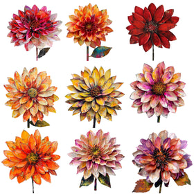 Mixed Media Dahlias UV DTF Decal sheet