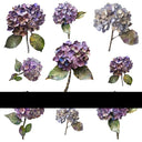 Mixed Media Hydrangeas UV DTF Decal sheets 2 designs sheets available