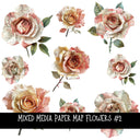 Mixed Media Paper Map Roses UV DTF Decal sheets 4 designs sheets available