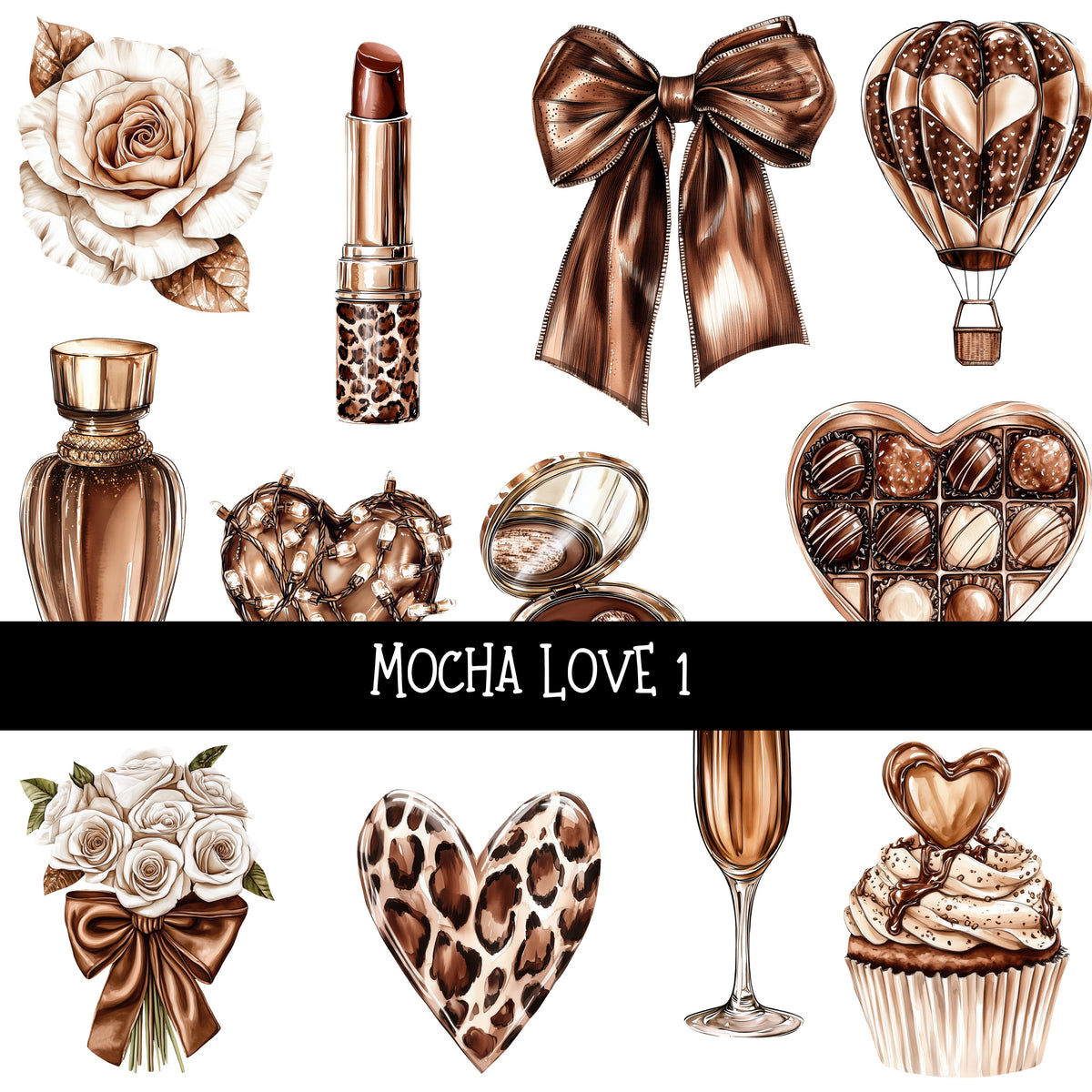 Mocha Love UV Decal sheet