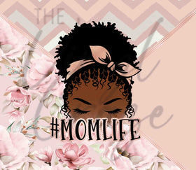 Mom Life Rose Gold Floral 20 or 30 oz Skinny Adhesive Vinyl Wrap