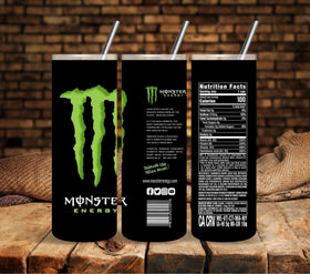 Monster Black 2 vinyl tumbler wraps