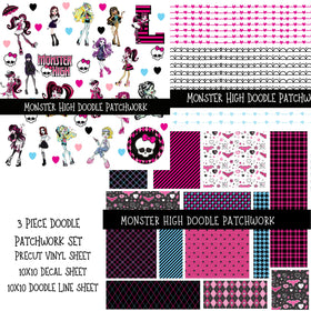 Monster High Doodle Patchwork Set