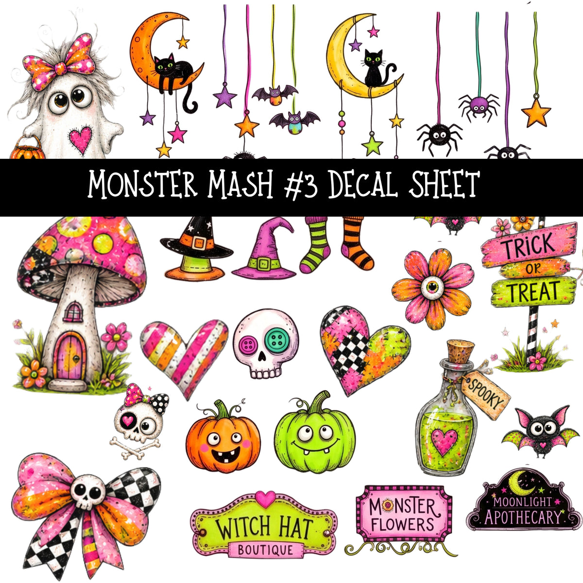 Monster Mash Decal sheets 4 designs available