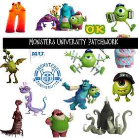 Monsters University - Doodle Patchwork Set