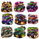 Monster Truck UV DTF Decal accent Sheet 10x10
